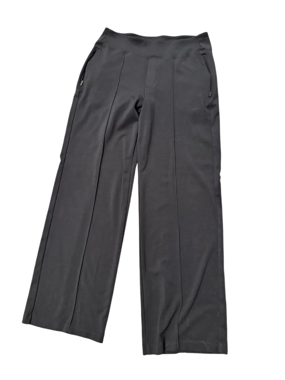 Athleta Eastbound Black Boot-Cut Ponte Pull-On Pants, size 8 - Picture 7 of 7